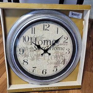 Silver and Cream Wall Clock